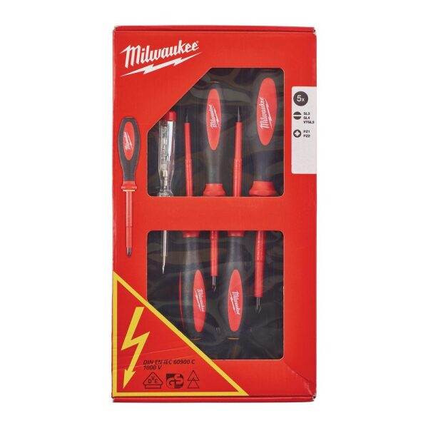 Skrutrekkersett Vde 5 Del, Milwaukee - Bilde 2