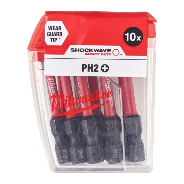 BITS SHOCKWAVE PH2X50MM CD 10P , Milwaukee - Bilde 2