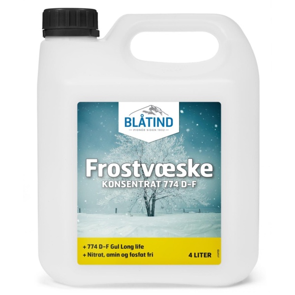 Frostvæske Gul Long Life 774 D-F, 4 Ltr, Blåtind