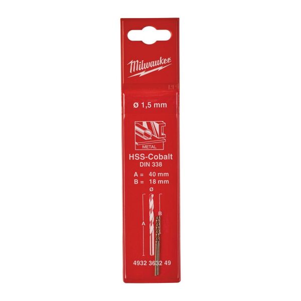 METALLBOR HSSCO 1,5X40MM 2P , Milwaukee - Bilde 2