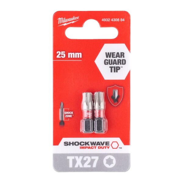 BITS SHOCKWAVE TX27X25MM 2P , Milwaukee - Bilde 2