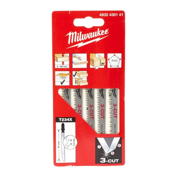STIKKSAGBLAD T234X 91/2,5MM 5P , Milwaukee - Bilde 2