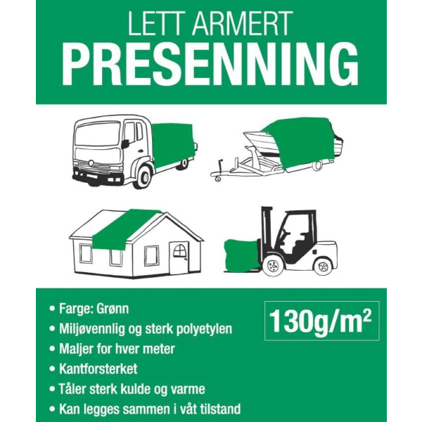 Presenning 6x10 mtr. - 130Gr -