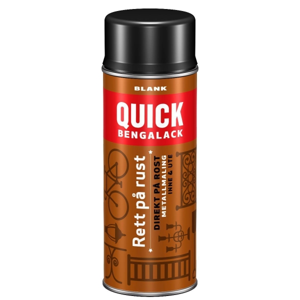Quick Rett På Rust Sort Blank, sprayboks, Bengalack