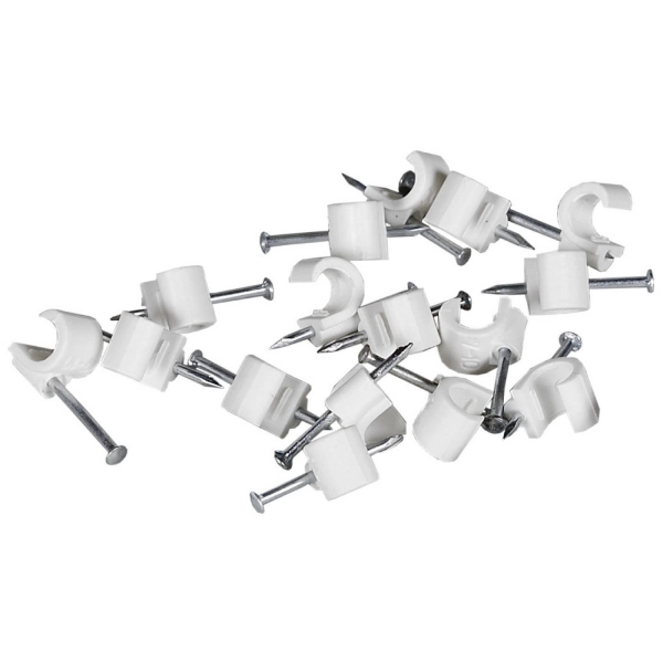 Ledningsklammer 7-10 Mm Hvit - 10 Stk