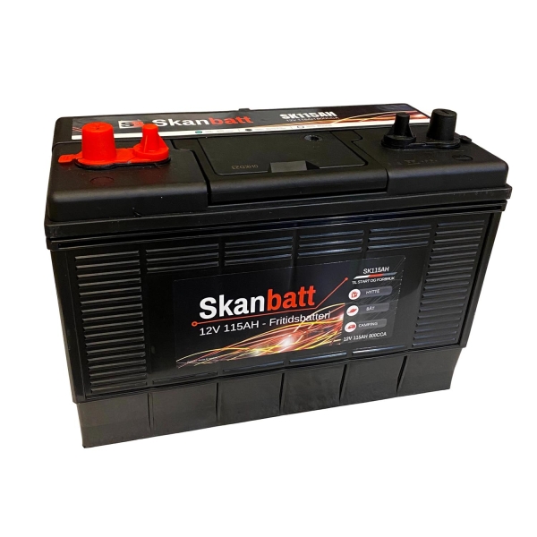 Skanbatt Fritidsbatteri 12V 115Ah 800Cca Dual Pol