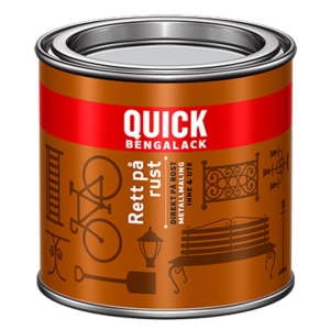 Quick Rett På Rust Nr 153 Sort Silkematt 0,25 Ltr, Bengalack