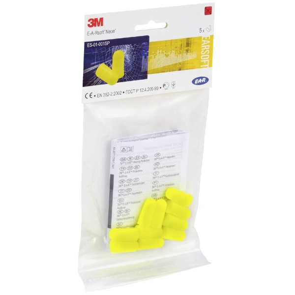 Ørepropp Ear-Soft Gul - 5 Par