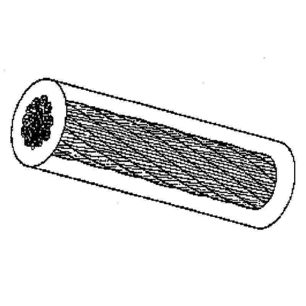 Wire, plastbelagt 2/3 mm, 10 mtr.