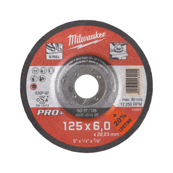 SLIPESKIVE METALL SG 27/125X6 PRO+ , Milwaukee