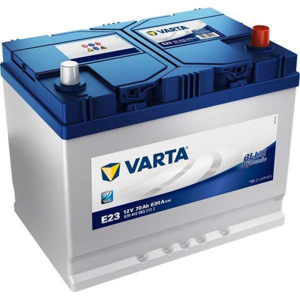 Varta Startbatteri 12V 70 Ah 630Cca + Høyre E23