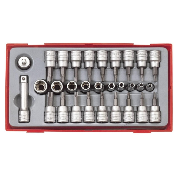 Pipebitssett Torx 30 deler, Teng Tools