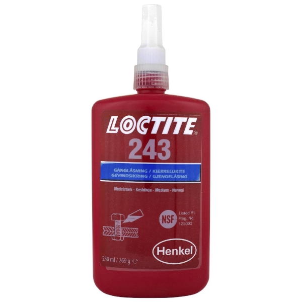 Gjengelåsing 243 Normal 250 ml, Loctite