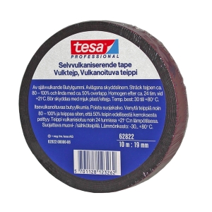 Vulketeip 62822 19 Mm X 10 Mtr Svart, Tesa