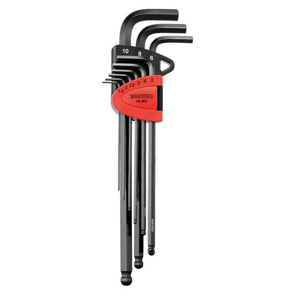 Sekskantnøkler, kulehode 1,5-10 1499MML, Teng Tools