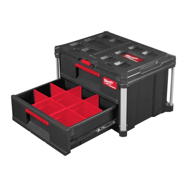 KOFFERT MED 2 SKUFFER PACKOUT , Milwaukee