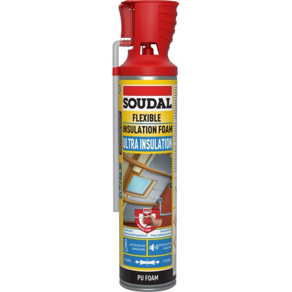 Fugeskum Flex Insulation Foam - 600Ml, Soudal