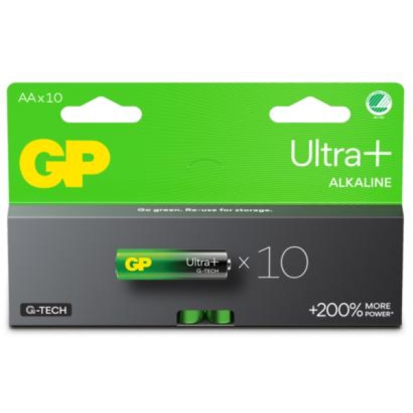 Batteri Ultra Plus AA 10 stk, GP