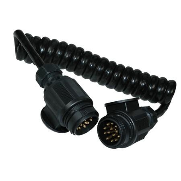 Spiral-Tilhengerkabel 13 Pol/13 Pol, Bgu