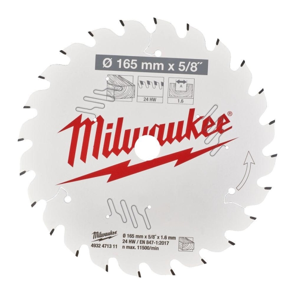 SIRKELSAGBL W165X15.87X1.6X24 , Milwaukee