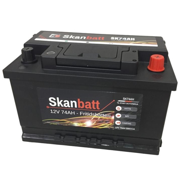 Skanbatt startbatteri 12V 74Ah 680Cca