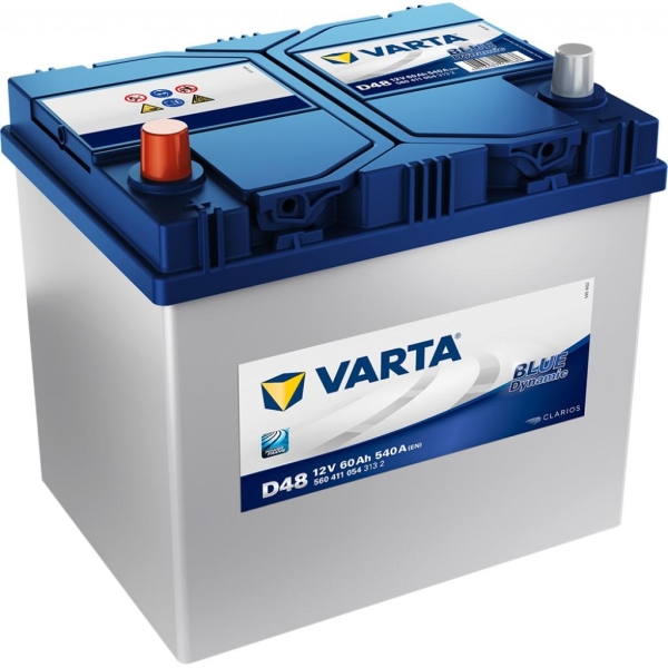 Varta Blue Dynamic Batteri 12V 60Ah 540Cca (232X173X200/225Mm) +Venstre D48