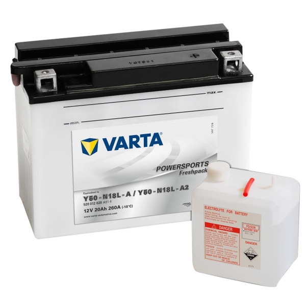 Varta Mc Batteri 12V 20Ah 260Cca Y50N18L-A2 (Y50-N18L-A)