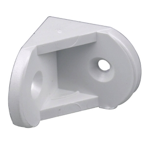 Møbelvinkel Plast 27X27Mm Hvit - 4 Stk