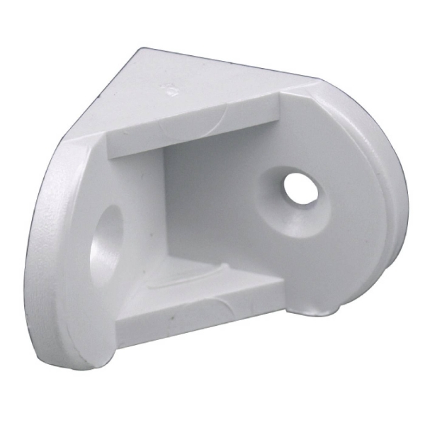 Møbelvinkel Plast 27X27Mm Hvit - 4 Stk
