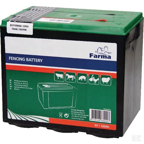 Batteri til gjerdeapparat - 120 Ah, Farma