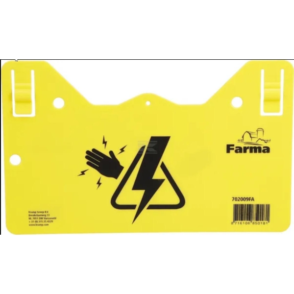 Varselskilt 1, "Elektrisk gjerde", Farma