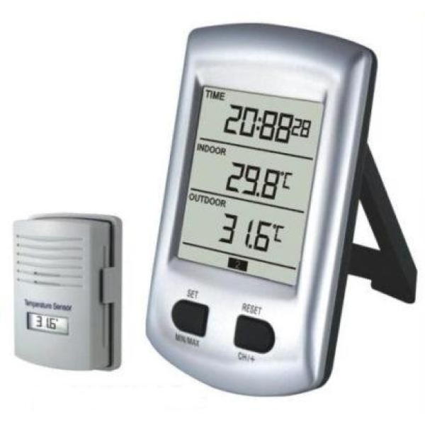 Trådløst Thermometer - Inne Og Ute