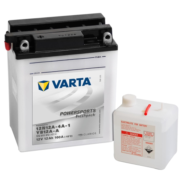 Varta Mc Batteri 12V 12Ah 160Cca (136X82X161Mm) +Venstre Yb12A-A