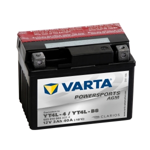 Varta AGM Startbatteri YTX4L-BS +Høyre