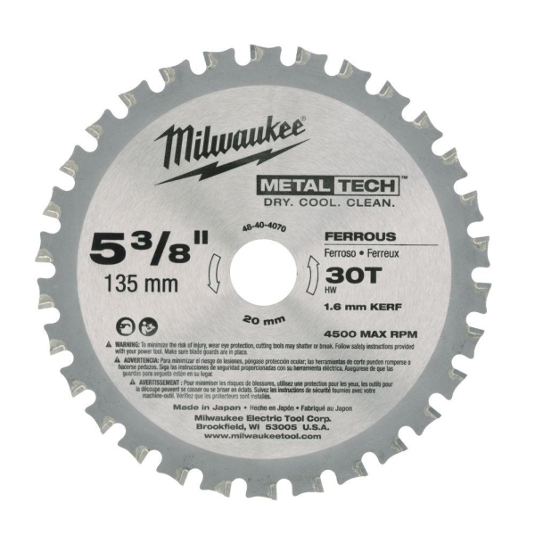 SIRKELSAGBLAD 135/20/30T , Milwaukee