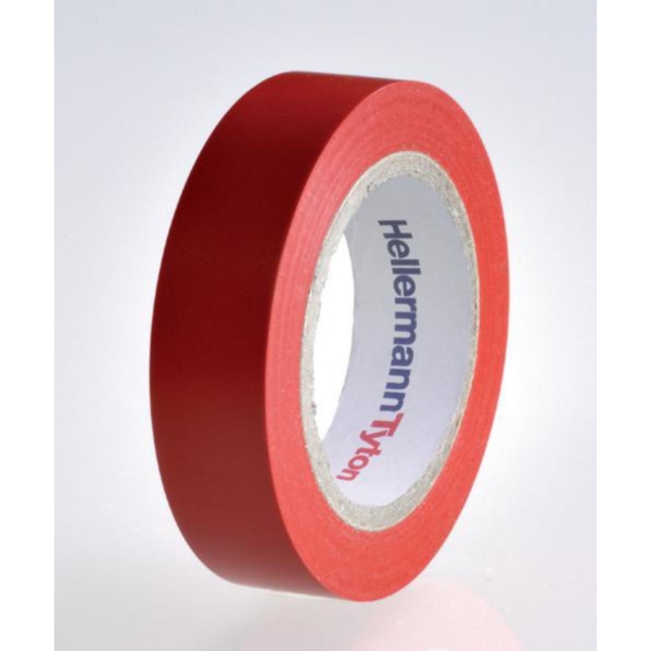 Elektroteip rød, 15 mm, 10 mtr, Hellermann