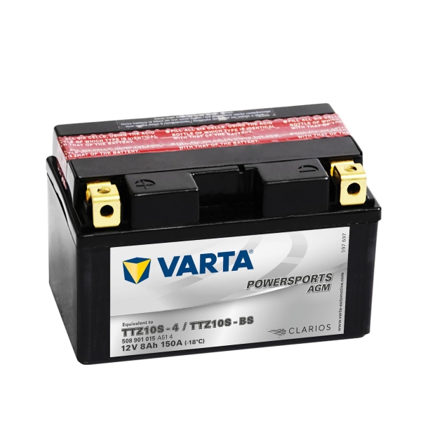VARTA AGM MC Batteri 12V 8AH 150CCA (150x87x93mm) +venstre TTZ10S-BS