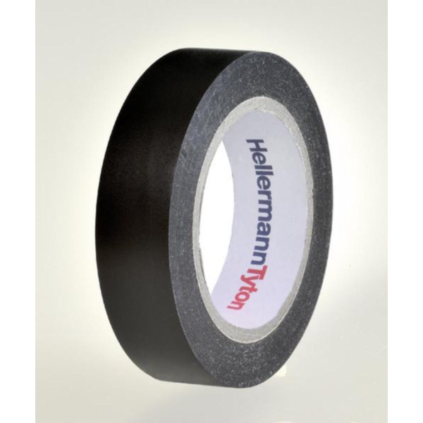 Elektroteip sort, 15 mm, 10 mtr, Hellermann