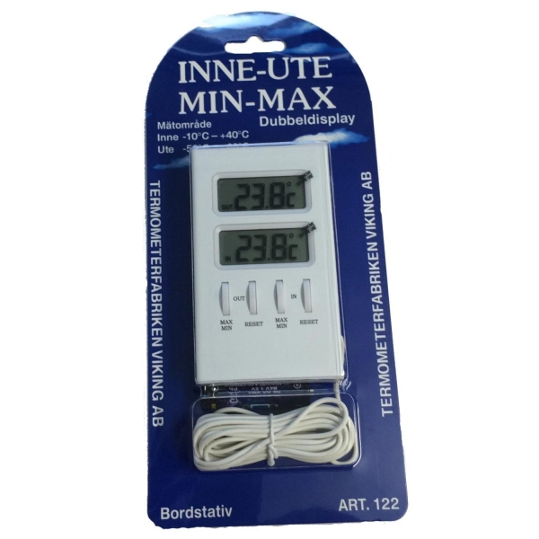 Termometer Inn/Ute Dig  Min/Max