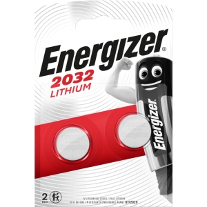 Knappcellebatteri CR2032 Lithium 2 stk, Energizer