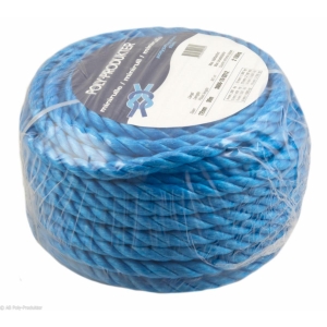 Tauverk 12 mm x 30 mtr. Polypropylen 3-slått