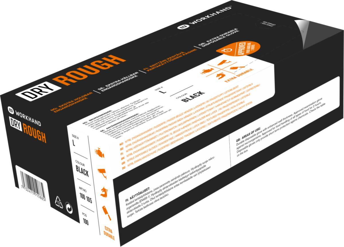 Engangshanske nitril XL, Workhand® Dry Rough