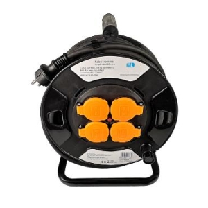 Kabeltrommel 3x2,5 mm2, 4 Veis- 25 mtr