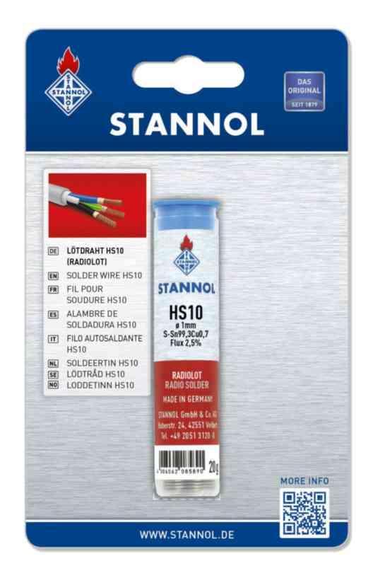 Loddetinn HS 10 BP 1,0 mm/20 gram, Stannol