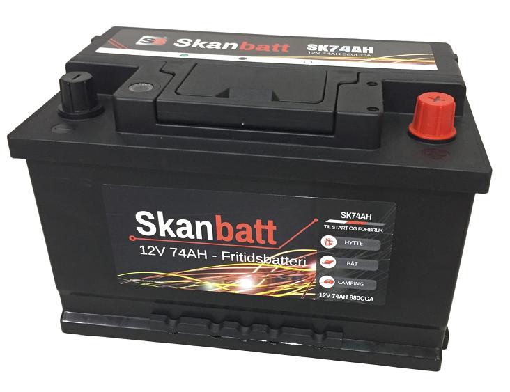 Skanbatt startbatteri 12V 74Ah 680Cca
