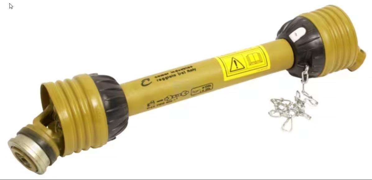 Kraftoverføringsaksel M/Brytebolt, 1-3/4" mot fres