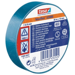 Elteip 53988 Blå 15 Mm X10 Mtr, Tesa