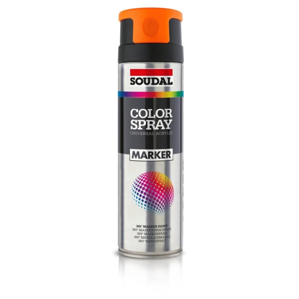 Merkspray Fluor Orange 500 ml, Soudal