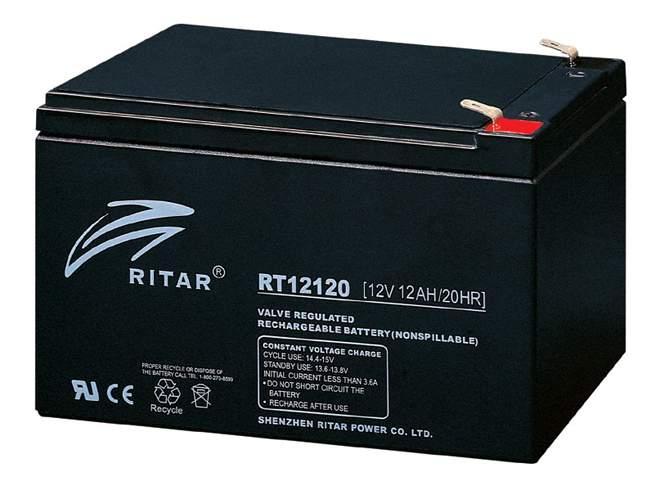 Ritar Agm Batteri 12V 12Ah (151X98X95Mm) F2