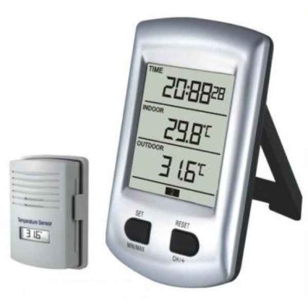 Trådløst Thermometer - Inne Og Ute